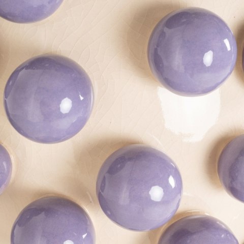 Richmond Interiors RICHMOND wazon DOTTY beżowy / fioletowy