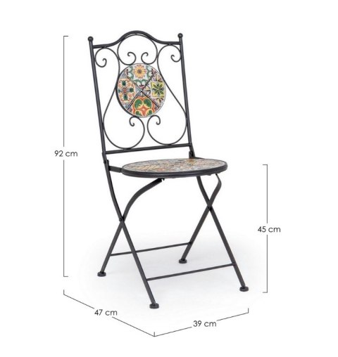 Bizzotto BIZZOTTO krzesło ogrodowe składane NAXOS czarne