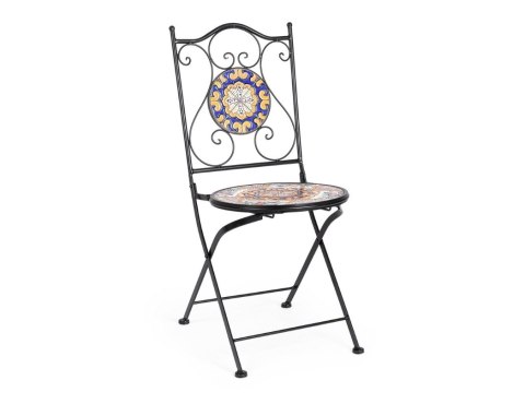 BIZZOTTO krzesło ogrodowe składane SANTORINI czarne