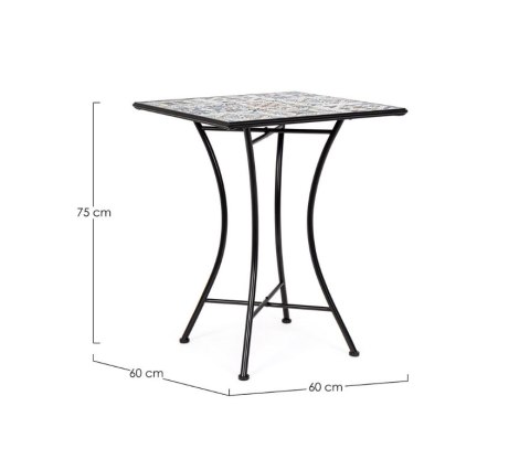 BIZZOTTO stolik ogrodowy MYKONOS czarny