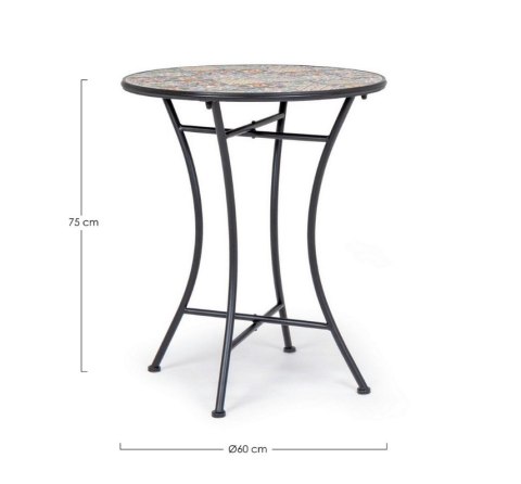 BIZZOTTO stolik ogrodowy NAXOS czarny