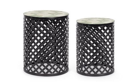 Bizzotto BIZZOTTO zestaw stolików kawowych LOIRE czarny