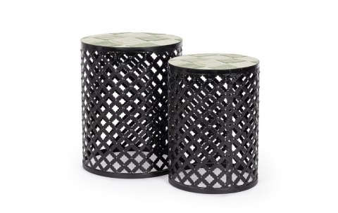 Bizzotto BIZZOTTO zestaw stolików kawowych LOIRE czarny