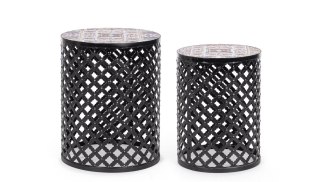 Bizzotto BIZZOTTO zestaw stolików kawowych MYKONOS czarny