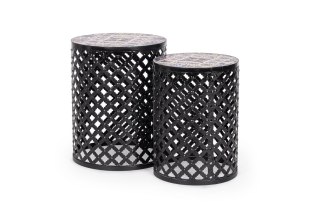 Bizzotto BIZZOTTO zestaw stolików kawowych MYKONOS czarny