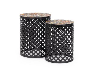 Bizzotto BIZZOTTO zestaw stolików kawowych NAXOS czarny