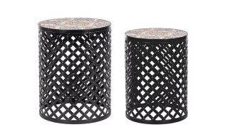 Bizzotto BIZZOTTO zestaw stolików kawowych SANTORINI czarny