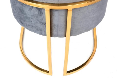 Fotel CHLOE VELVET ciemny szary - metal, welur