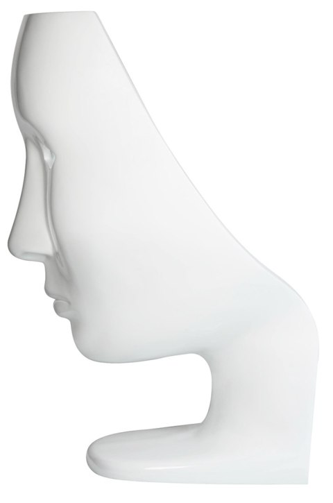 King Home Fotel NEMO FACE CHAIR biały - włókno szklane