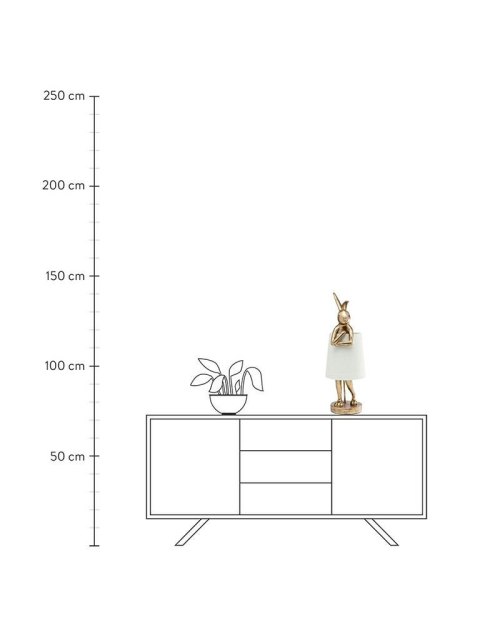 Kare Design KARE lampa stołowa RABBIT 68 cm złota / czarna