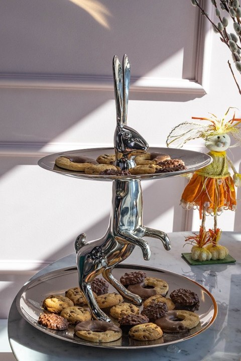 Kare Design KARE patera / etażerka BUNNY srebrna