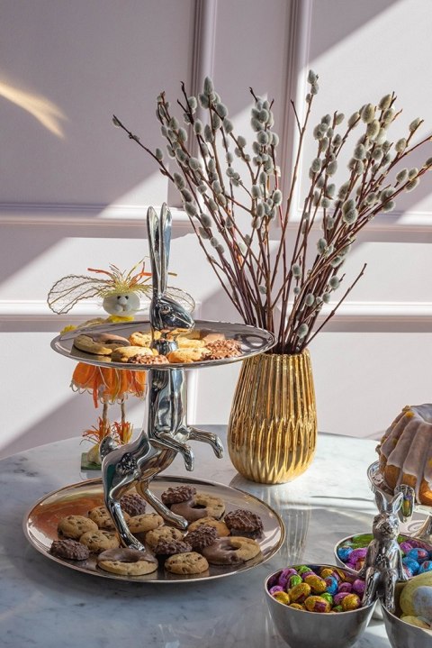 Kare Design KARE patera / etażerka BUNNY srebrna