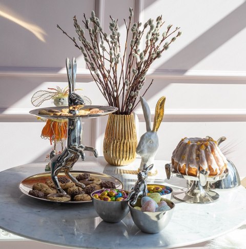 Kare Design KARE patera / etażerka BUNNY srebrna