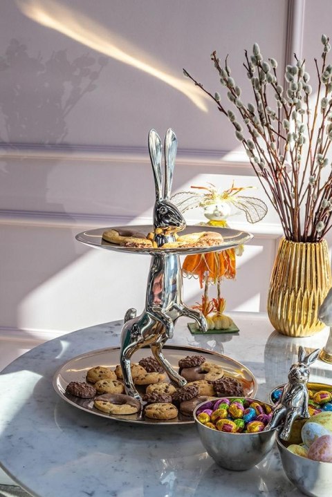 Kare Design KARE patera / etażerka BUNNY srebrna