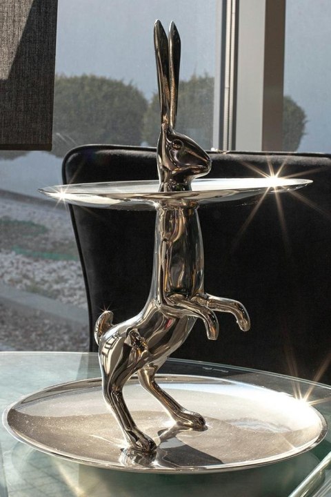 Kare Design KARE patera / etażerka BUNNY srebrna