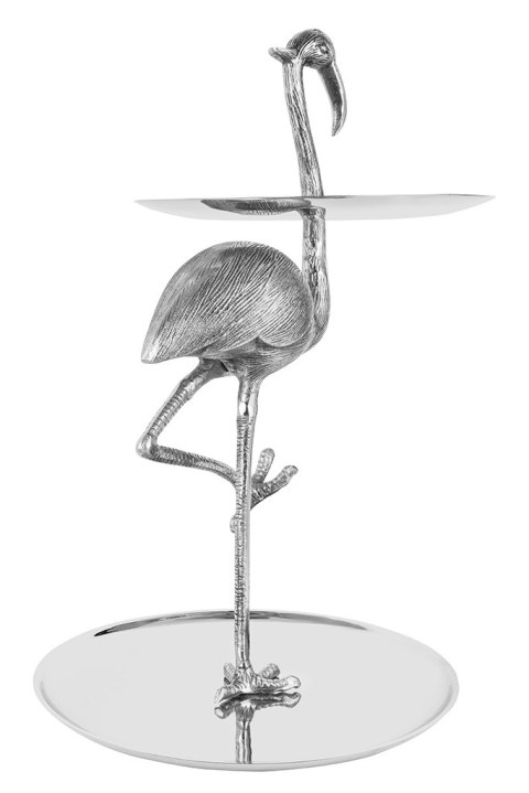 KARE patera / etażerka FLAMINGO srebrna