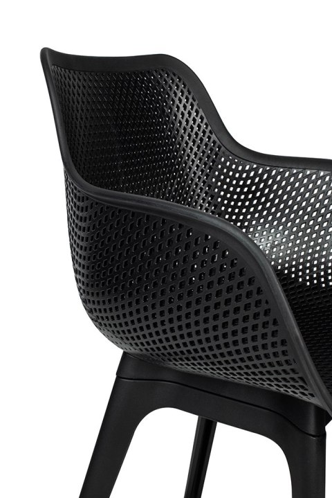 King Home Krzesło LANDI czarne - polipropylen