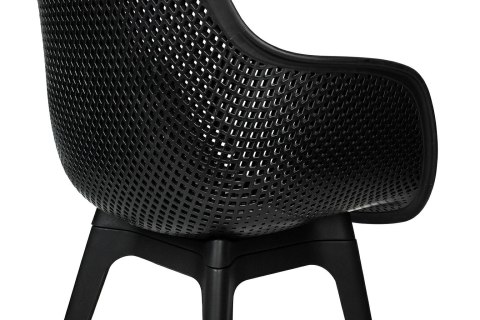 King Home Krzesło LANDI czarne - polipropylen