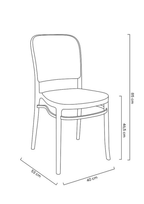 Krzesło WICKY białe - polipropylen