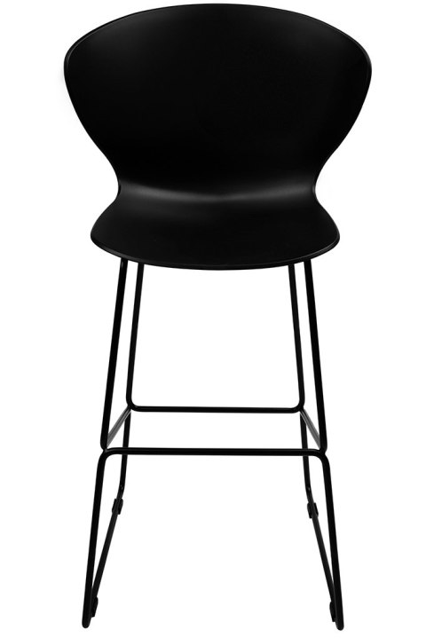 King Home Krzesło barowe ALI czarny - polipropylen, metal