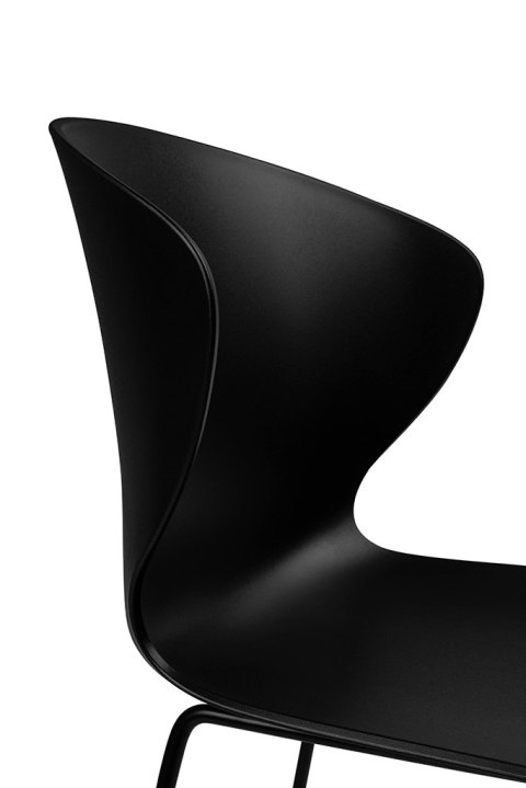 King Home Krzesło barowe ALI czarny - polipropylen, metal