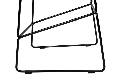 King Home Krzesło barowe ALI czarny - polipropylen, metal