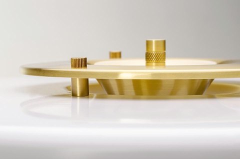 KING HOME Lampa biurkowa ARTE biało-złota - aluminium, szkło