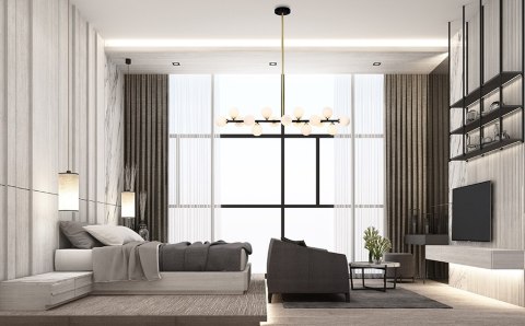 Moosee MOOSEE lampa wisząca COSMO LEVEL M - czarna, złota