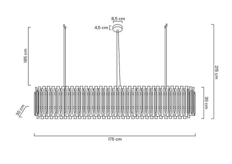 Moosee MOOSEE lampa wisząca GALLIANO LONG ciemne złoto