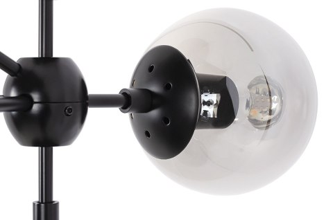 Moosee MOOSEE lampa wisząca PLANETARIO 10 czarna - klosze dymione