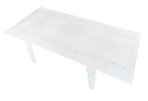 King Home Stół szklany VENDOME OPTI WHITE 200-300 biały / rozkładany