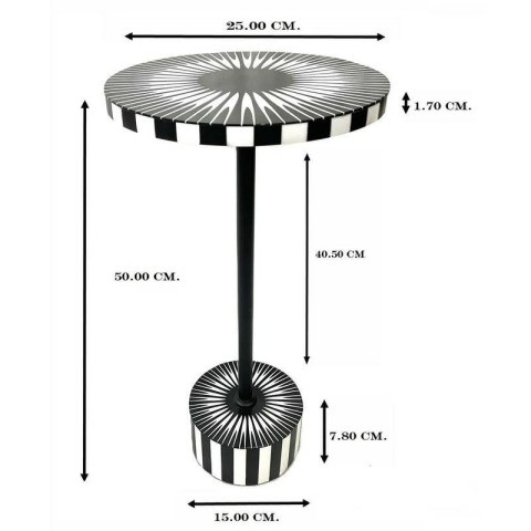 Kare Design KARE stolik IRIS 25 biało-czarny