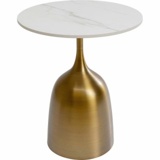 Kare Design KARE stolik NUBE TULIP 45 biało-złoty