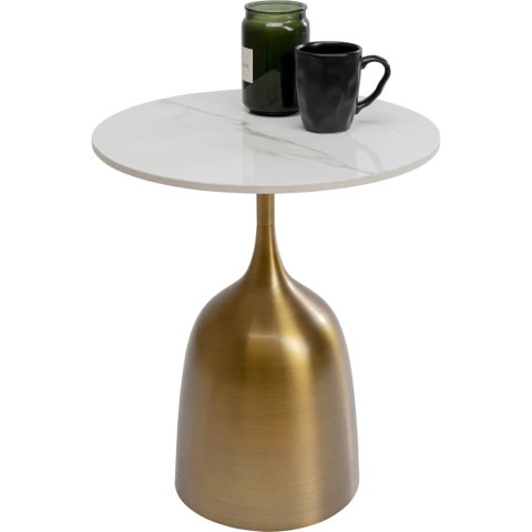 Kare Design KARE stolik NUBE TULIP 45 biało-złoty