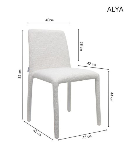 King Home Zestaw 2 krzeseł ALYA beżowy