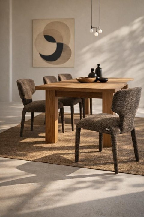 King Home Zestaw 6 krzeseł APULIA brązowy / taupe
