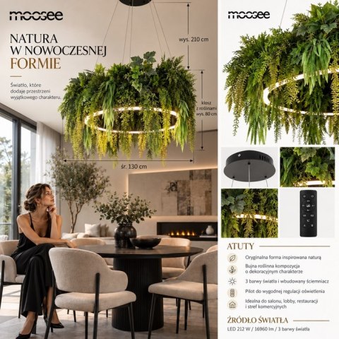 Moosee MOOSEE lampa wisząca GARDENS 160 czarna
