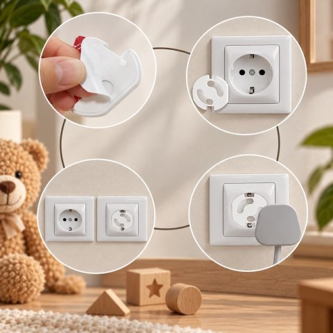 SHP Zestaw 10 sztuk zabezpieczeń do gniazdka SHP Child Protect BUZZ biały