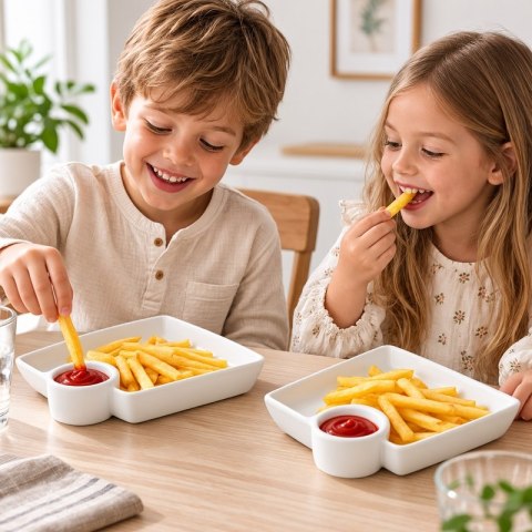 SHP Zestaw 4 talerzyków na przekąski SHP TAPAS biały