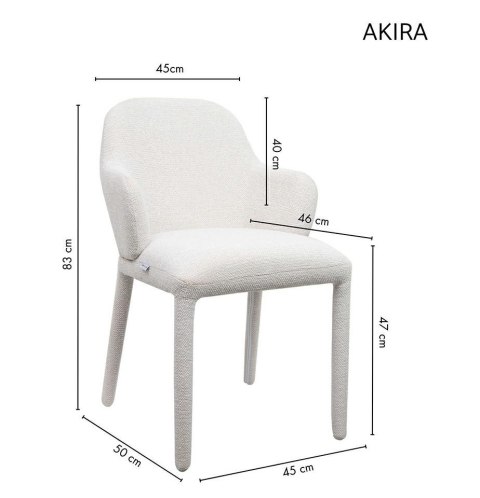 King Home Zestaw 4 krzeseł AKIRA beżowy