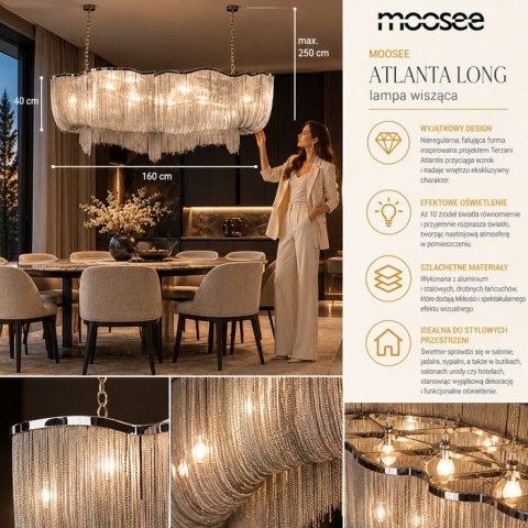 Moosee MOOSEE lampa wisząca ATLANTA LONG