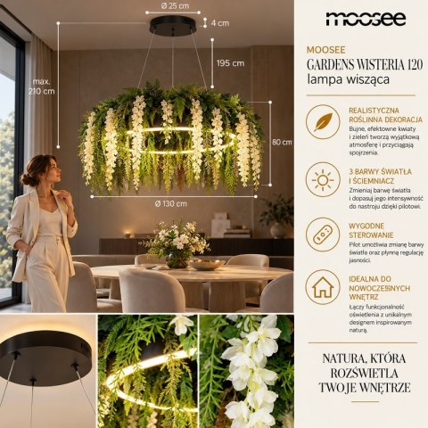 Moosee MOOSEE lampa wisząca GARDENS WISTERIA 120