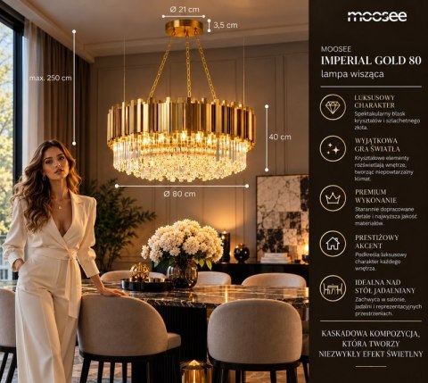 Moosee MOOSEE lampa wisząca IMPERIAL GOLD 80