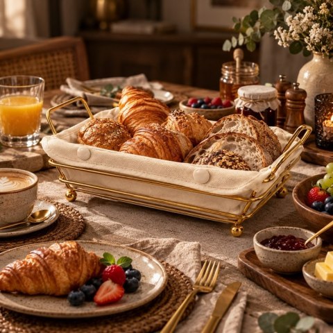 SHP Koszyk na pieczywo SHP BREADY złoty