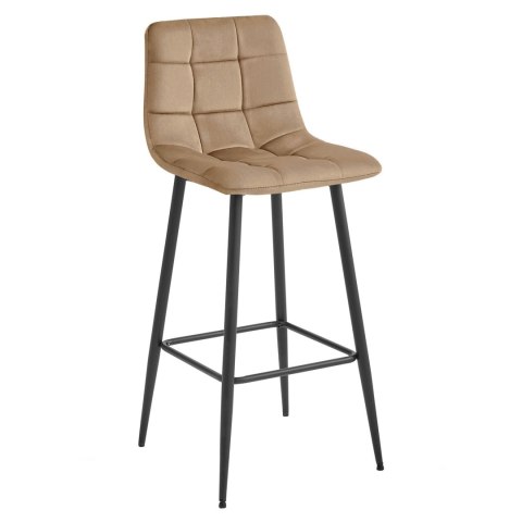 Hoker ARCETO - aksamit brąz / nogi czarne x 2