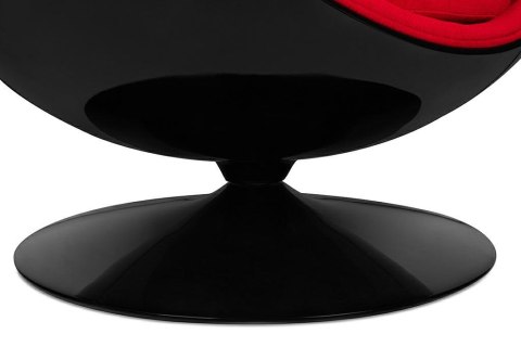 Fotel BALL BLACK czerwony - włókno szklane, metal