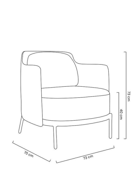 King Home Fotel VENICE tkanina pepitka biało-brązowa - złota podstawa