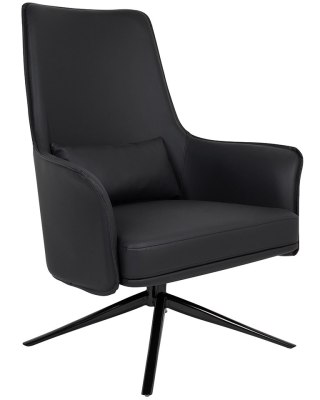 Fotel VICTOR czarny - PU, metal