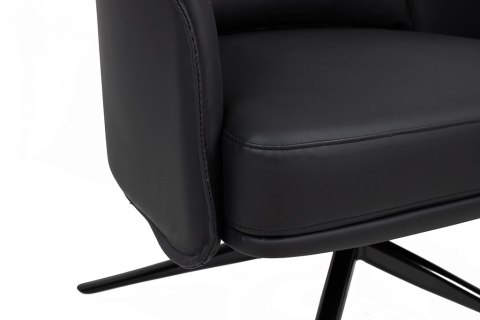Fotel VICTOR czarny - PU, metal