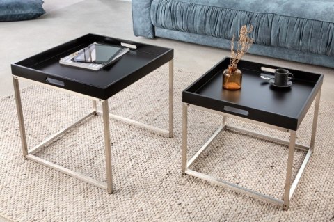 INVICTA zestaw stolików ELEMENTS 2er czarne